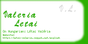 valeria letai business card