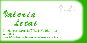 valeria letai business card